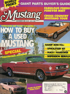 MUSTANG by HOT ROD 1989 NOV - PLAYBOY PINK, SPRINT 200, MACH 1, SUSP REBUILD*